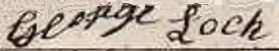 George Lock signature 1757